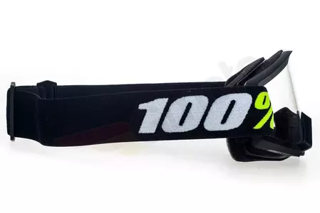 Motorističke naočale 100% Percent model Strata Mini Black dječje crne boje prozirne leće protiv zamagljivanja-4
