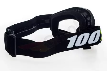 Motocikla brilles 100% Percent modelis Strata Mini Black bērnu krāsa melns caurspīdīgs stikls pret miglošanos-5
