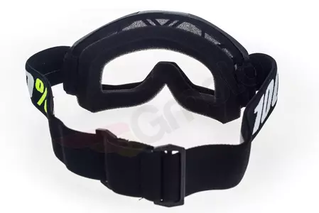 Occhiali da moto 100% Percent modello Strata Mini Black per bambini colore nero vetro trasparente antiappannamento-6