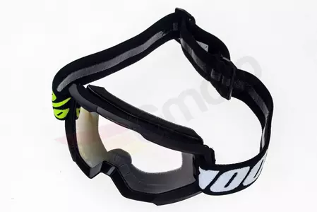Motorističke naočale 100% Percent model Strata Mini Black dječje crne boje prozirne leće protiv zamagljivanja-9