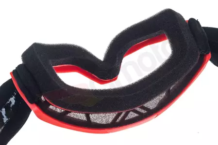 Occhiali da moto 100% Percent modello Strata Mini Red per bambini colore rosso vetro trasparente antiappannamento-10