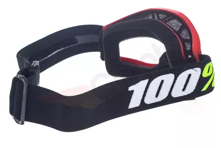 Motociklininko akiniai 100% procentų modelis Strata Mini Red vaikiški spalva raudona skaidrus stiklas nuo rūko-5