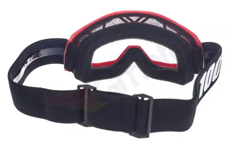 Motocyklové okuliare 100% Percent model Strata Mini Red detské farba červená číre sklo proti zahmlievaniu-6