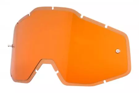 Φακός γυαλιού 100% Ποσοστό Racecraft+ Racecraft Accuri Strata Double Injected Persimmon orange Anti-Fog χρώμα - 51004-016-02