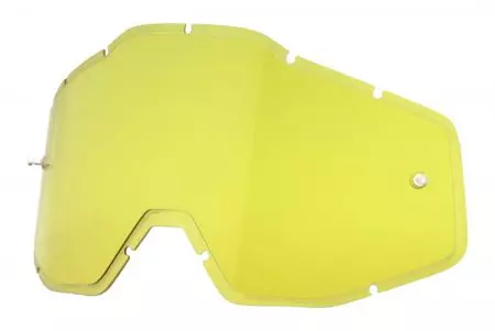 Lentile de ochelari de protecție 100% Procent Racecraft+ Racecraft Accuri Strata Double Injected Yellow Anti-Fog-1