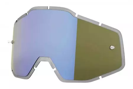Oculaire de lunettes 100% Racecraft+ Racecraft Accuri Strata Double Injected Silver Flash Mirror Smoke Anti-Fog-1