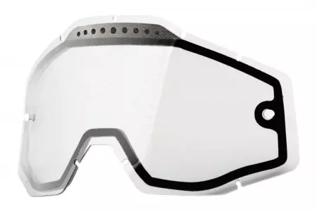 Oculaire de masque 100% Procent Racecraft Accuri Strata double vented transparent colour With Anti-Fog