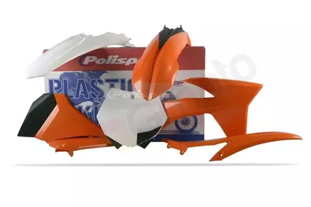 Kit carrozzeria Polisport in plastica arancione e bianca - 90408