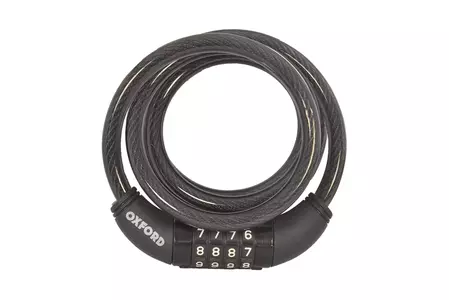 Kombinovaný bezpečnostní kabel Oxford Combi 10 černý 1,5 m - LK203