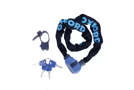 Oxford Hercules Chain Look chaîne de sécurité noir/bleu 0.9m