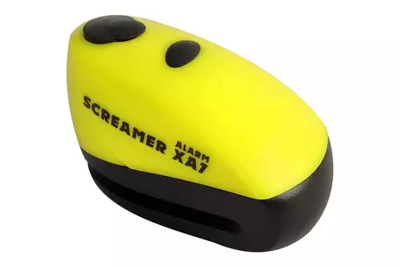 Blokada tarczy hamulcowej Oxford Screamer XA7 z alarmem 7mm czarny żółty
