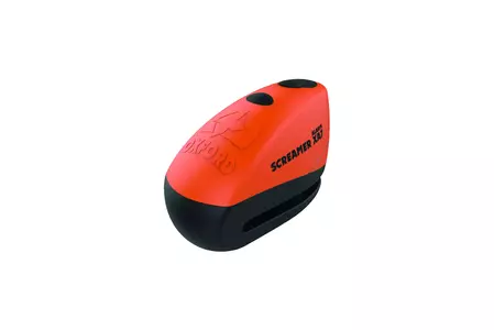Blocca disco freno Oxford Screamer XA7 con allarme da 7 mm nero arancione-2