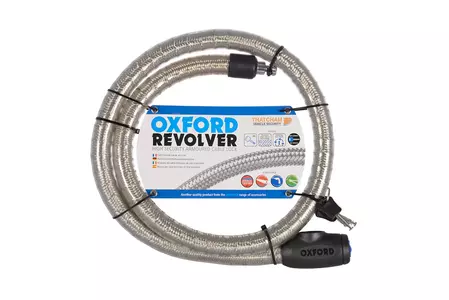 Oxford Revolver cable de seguridad plata 1,4m - OF231