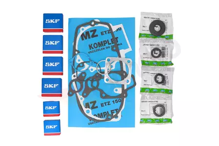 Lagersatz SKF + Simmeringe SKF + Dichtungssatz MZ ETZ 150