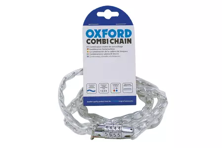 Łańcuch zabezpieczający Oxford Combi Chain Combination Lock 0,9m-1