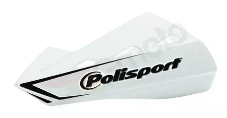 Set Polisport MX QWEST štitnika za ruke + plastični nosači, bijele boje-1