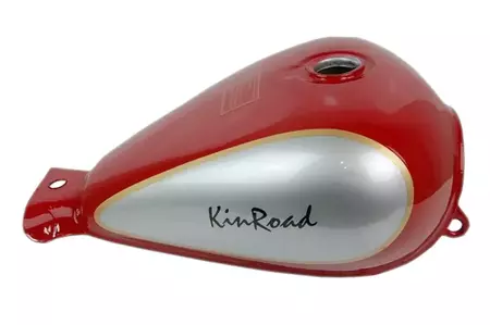 Kinroad Chopper 50 4T depósito de combustible rojo/plateado - 222076