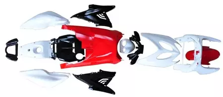 "Yamaha Aerox" plastikinis juodos ir raudonos spalvų rinkinys-1