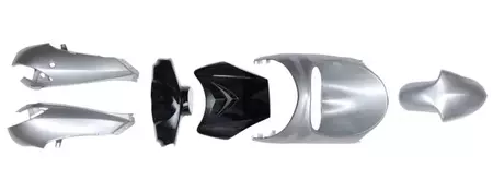 Peugeot Vivacity kunststof kit zwart en zilver - 222318