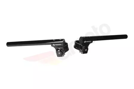 Manillar de dos piezas ajustable street Accel clip-on handle 45mm negro-2