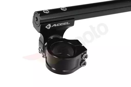 Guiador de duas peças ajustável street Accel clip-on handle 45mm preto-4