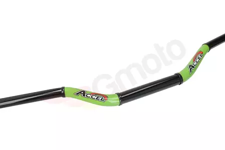 Кормило Taper MX 28.6mm Accel високо двуцветно зелено + черно-3