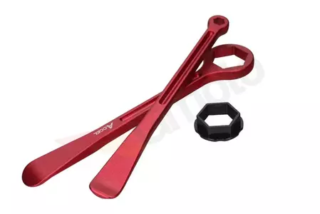 Set di cucchiai per pneumatici forgiati Accel con chiavi rosse - TL04RD