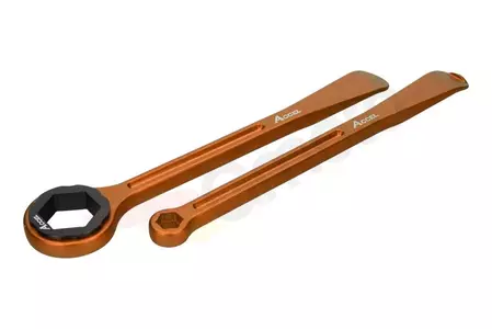 Set di cucchiai per pneumatici forgiati Accel con chiavi arancioni-3