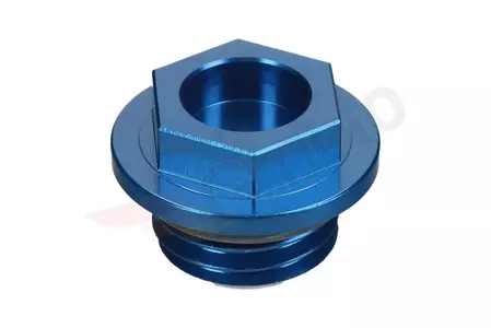 Hliníkové víčko olejové nádrže Accel Suzuki RM RMZ M20X1,5 modré - OFP03BL