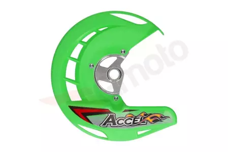 Osłona tarczy hamulcowej przód Accel Kawasaki zielony - FDG03GR