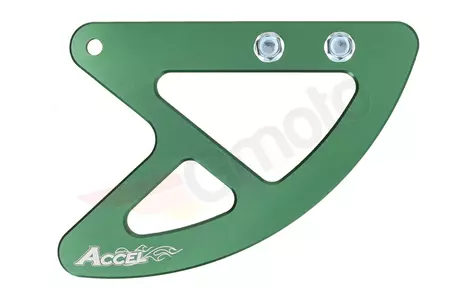Accel Kawasaki alumiininen takajarrulevyn suojus vihreä-3