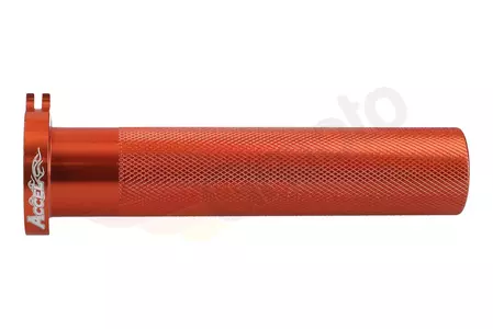 Gasgriff Rohr Aluminium mit Lager Accel Yamaha Kawasaki orange-3
