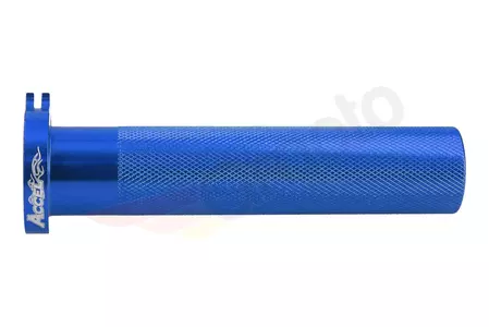 Gasgriff Rohr Aluminium mit Lager Accel Yamaha Kawasaki blau-3