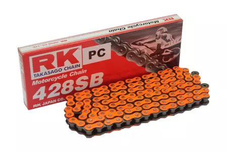 Hajtáslánc RK 428 SB 136 nyitott kapoccsal narancssárga színben - OR428SB-136-CL