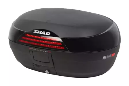 SHAD SH46 μαύρο κεντρικό πορτμπαγκάζ με πλάκα τοποθέτησης - D0B46200