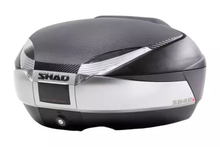 SHAD SH48 титаниево покритие + облегалка централен багажник с монтажна плоча - D0B48306R