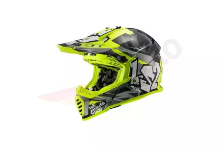 LS2 MX437 FAST EVO CRUSHER BLACK H-V YEL. capacete para motas de enduro. XL - AK4043734126