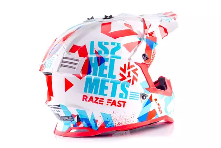 LS2 MX437 FAST EVO FUNKY RED WHITE L capacete para motas de enduro-2