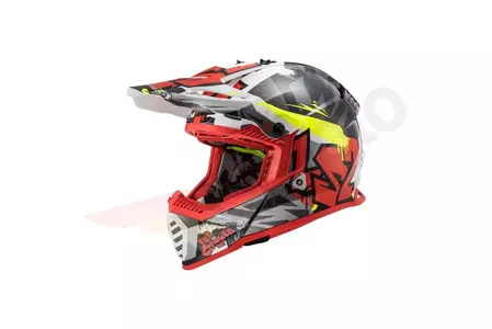 LS2 MX437 FAST EVO CRUSHER BLACK RED 3XL capacete para motas de enduro-1