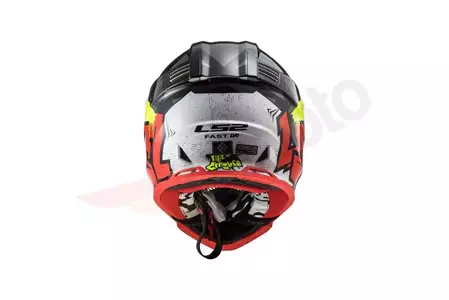 LS2 MX437 FAST EVO CRUSHER BLACK RED XXL capacete para motas de enduro-2