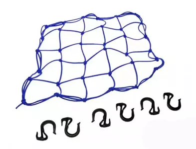 Fixation du filet à bagages crochets en plastique bleu - 228719