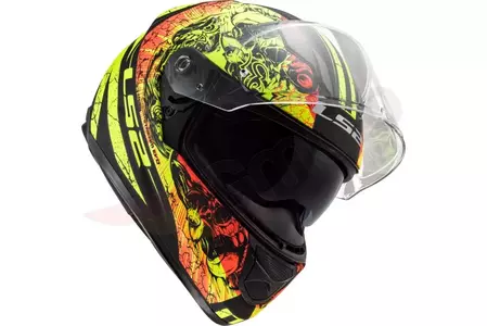 LS2 FF320 STREAM EVO THRONE MATT BLACK H-V M capacete integral de motociclista-3