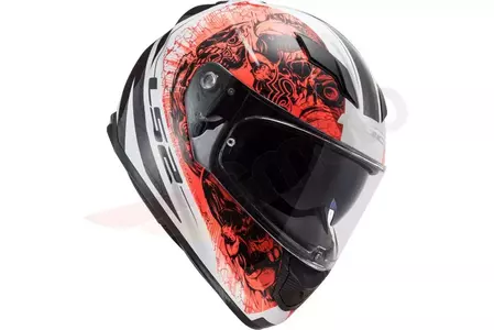 LS2 FF320 STREAM EVO THRONE BRANCO LARANJA M capacete integral de motociclista-3