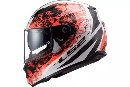 LS2 FF320 STREAM EVO THRONE BRANCO LARANJA L capacete integral de motociclista-2