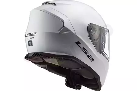 LS2 FF800 STORM SOLID WHITE XS capacete integral de motociclista-3