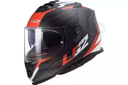 Motociklistička kaciga koja pokriva cijelo lice LS2 FF800 STORM NERVE MATT BLACK RED XS-1