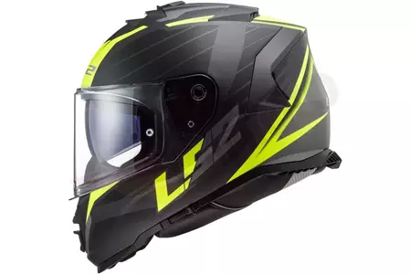 LS2 FF800 STORM NERVE MATBLACK H-V YEL 3XL capacete integral de motociclista-2