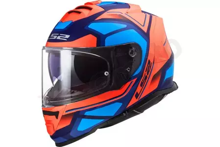 Motociklistička kaciga koja pokriva cijelo lice LS2 FF800 STORM FASTER MATT ORANGE BLUE S-1