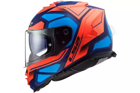 Motociklistička kaciga koja pokriva cijelo lice LS2 FF800 STORM FASTER MATT ORANGE BLUE S-2