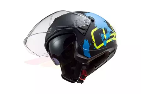LS2 OF573 TWISTER II XOVER MATT BLACK BLUE M casco moto open face-2